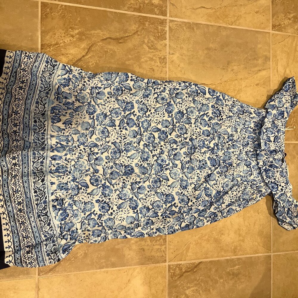 Blue & White Floral Dress